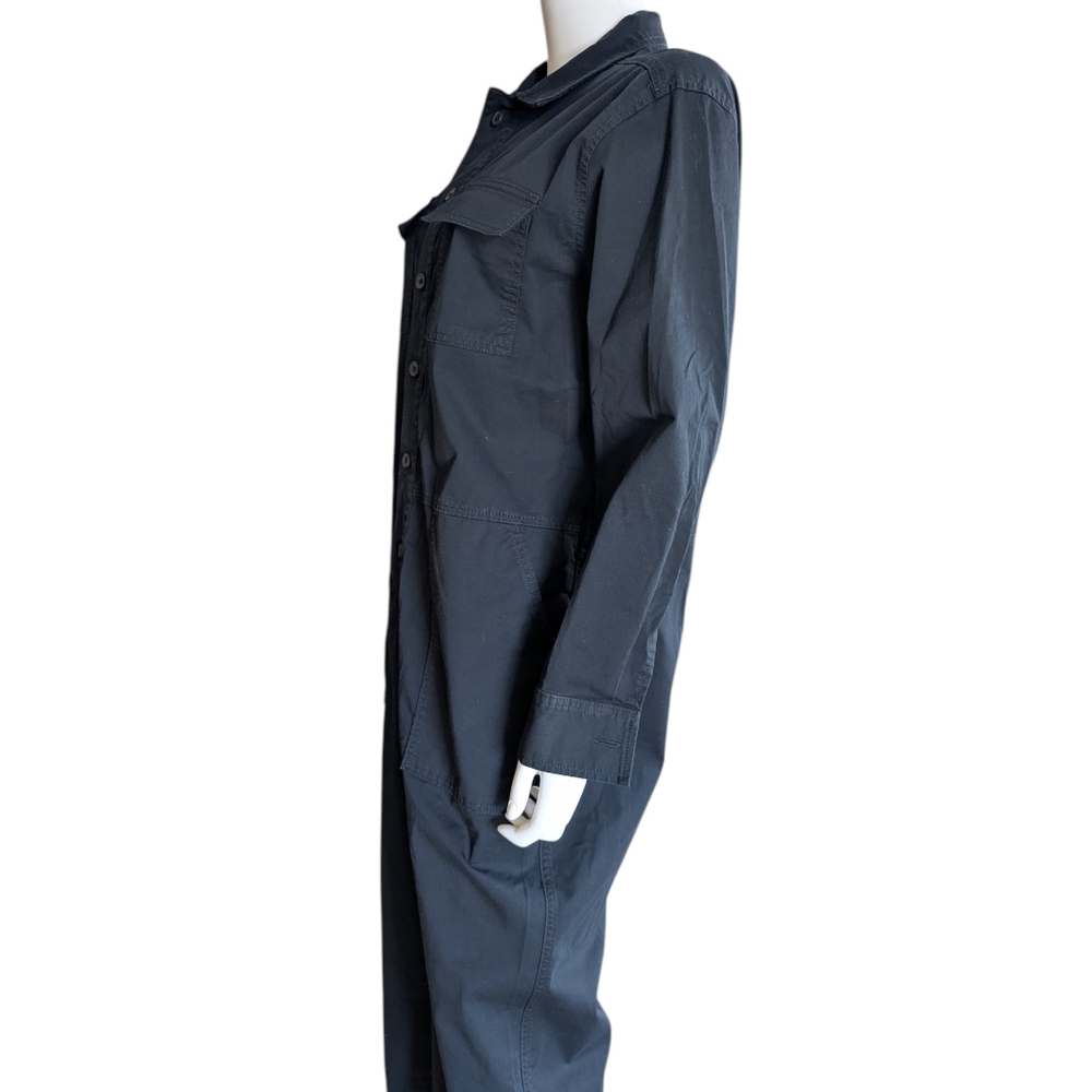 Everlane Black Utility Button-Front Jumpsuit - image 7